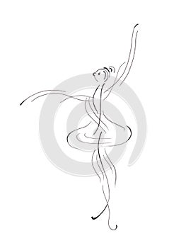 Dancing fluttering ballerina
