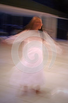 Dancing girl blur