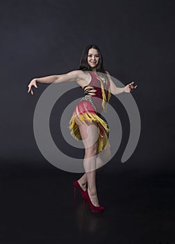 Dancing girl ethnic dance.