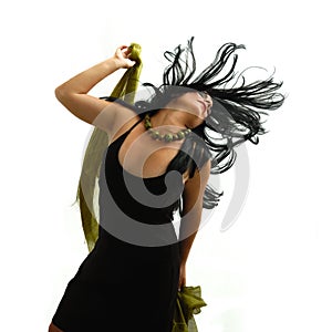 Dancing girl isolated