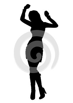 Dancing girl silhouette