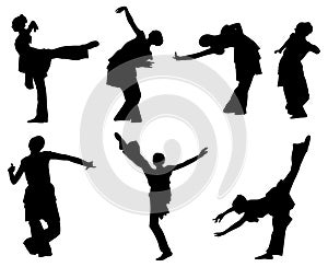 Dancing girl silhouettes-1