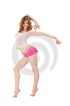 Dancing girl in sportswear
