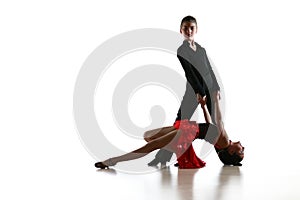 Dancing kids isolated