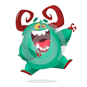 Dancing monster character illustration