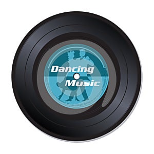 Dancing music vinyl record