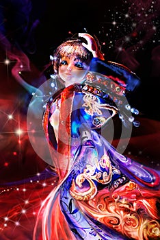 Dancing oriental woman