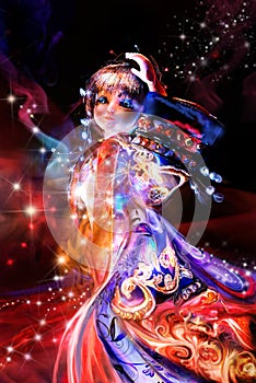 Dancing oriental woman