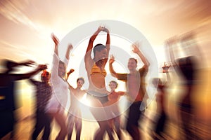Dancing Party Enjoyment Happiness Celebration Outdoor Concept photo