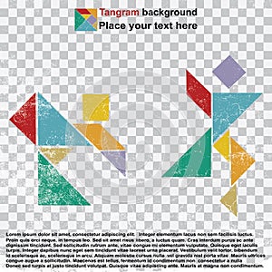 Dancing people tangram