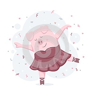 Dancing Piggy Ballerina