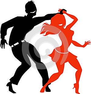 Dancing salsa clip-art