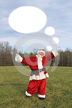 Dancing Santa With Thought Bubble