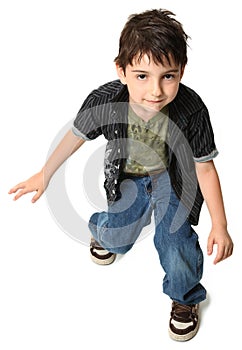 Dancing Seven Year Old Boy