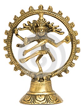 Dancing Shiva on white background