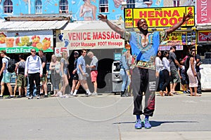 Dancing street crew on Venice beach California