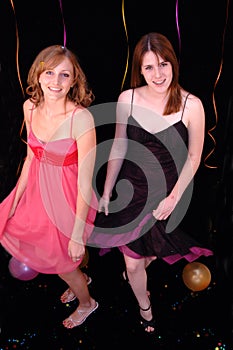 Dancing teens at party