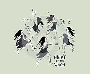 Dancing Witches At Midnight