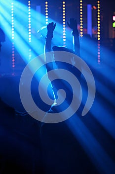 Dancing woman in nightclub