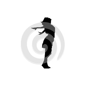 Dancing women icon flat vector template design trendy