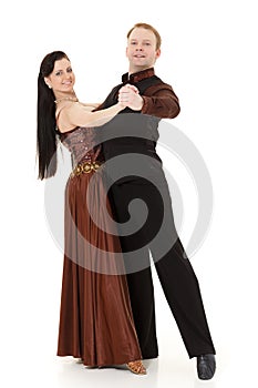 Dancing young couple.