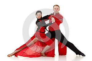 Dancing young couple.