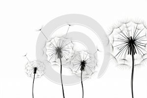 Dandelion concept seeds flower wind summer blowball white plant light macro freedom