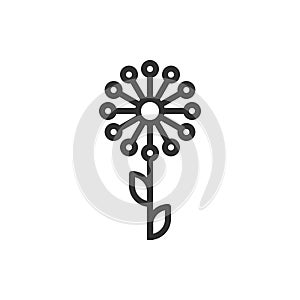 Dandelion Flower icon line vector illustration