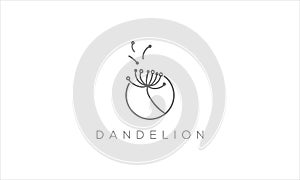 Dandelion Flower Logo Icon Design  illustration vector Template