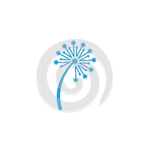 DANDELION FLOWER LOGO VECTOR TEMPLATE