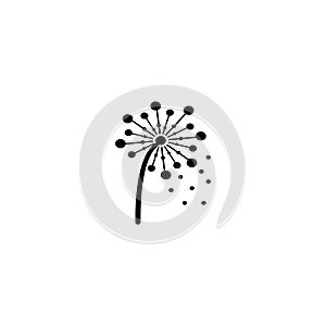 DANDELION FLOWER LOGO VECTOR TEMPLATE