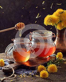 Dandelion honey - syrup made from fresh dandelion flowers