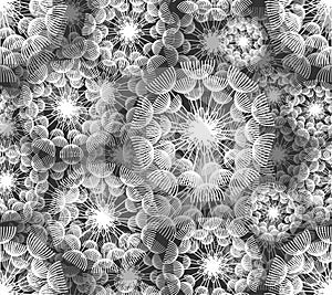 Dandelion pattern seamless. blowball background. flowers texture