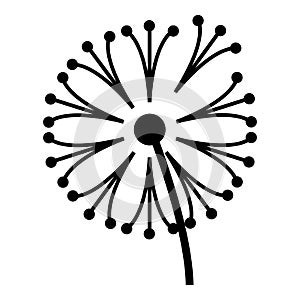 Dandelion plant icon, simple style