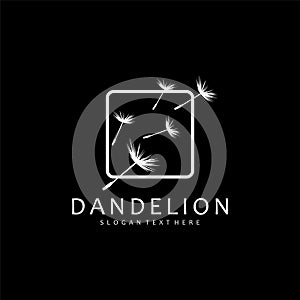 Dandelion plant illustration design logo vector art