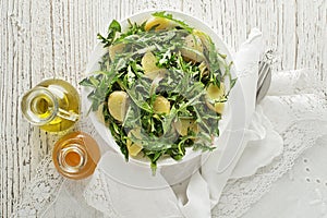 Dandelion salad with potato