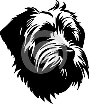 Dandie Dinmont Terrier Black Silhouette Generative Ai