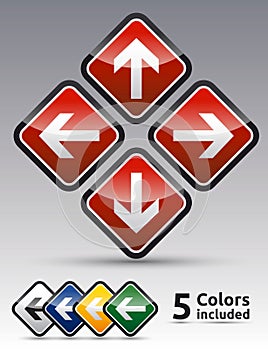 Danger arrow set multicolor