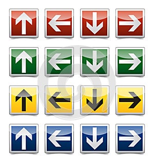 Danger arrow sign set