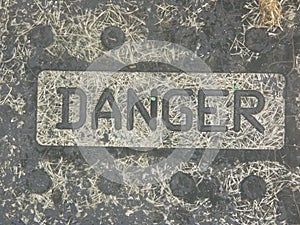 Yaletown loft art- Danger art sign photo