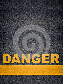 Danger Asphalt Road Markings