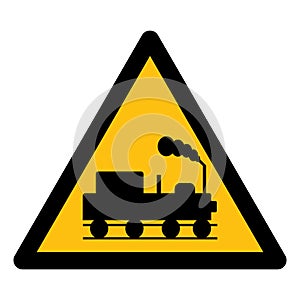 Danger Beware Of Trains Symbol Sign Isolate On White Background,Vector Illustration EPS.10