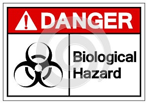 Danger Biological Hazard Symbol Sign, Vector Illustration, Isolate On White Background Label. EPS10