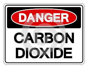 Danger Carbon Dioxide symbol Sign, Vector Illustration, Isolated On White Background Label .EPS10