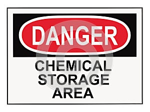 Danger Chemical Storage Area