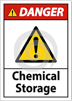 Danger Chemical Storage Symbol Sign On White Background