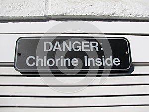 Danger: Chlorine Inside warning sign