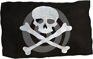 Pirate Cloth Flag Isolated, Danger