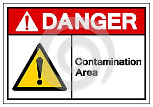 Danger Contamination Area Symbol Sign ,Vector Illustration, Isolate On White Background Label .EPS10