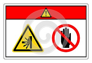 Danger Crush Body Hazard Do Not Touch Symbol Sign, Vector Illustration, Isolate On White Background Label. EPS10